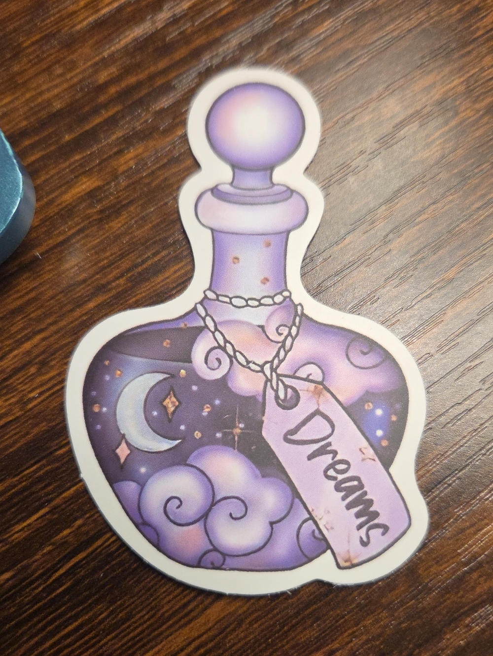 Purple 'Dreams' Decorative Potion Bottle Sticker